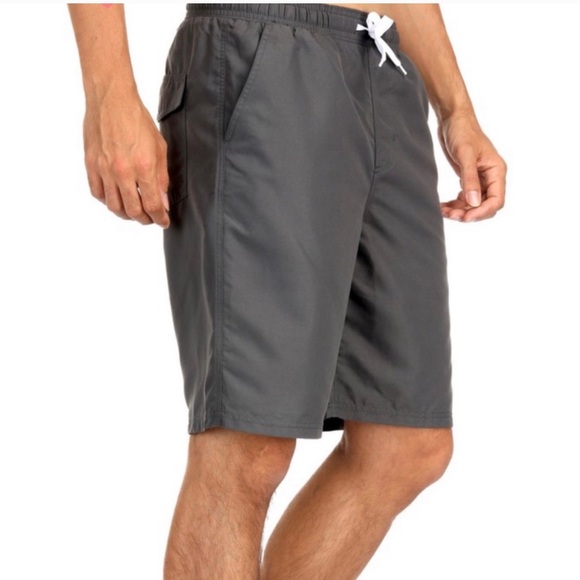 NWT! Clearance 🔥 Men’s charcoal retro swim trunks - Picture 3 of 3